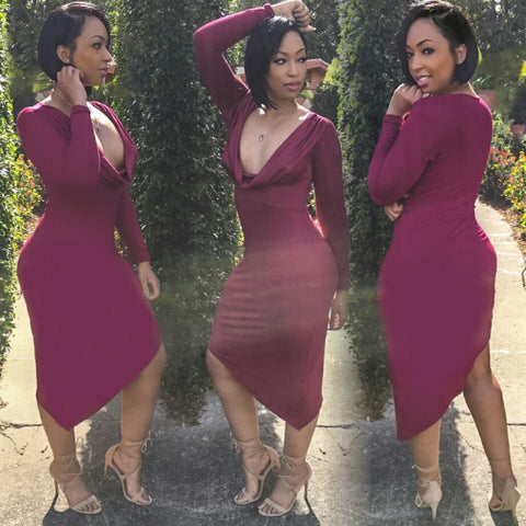 Sexy Lexy Dress-Burgundy