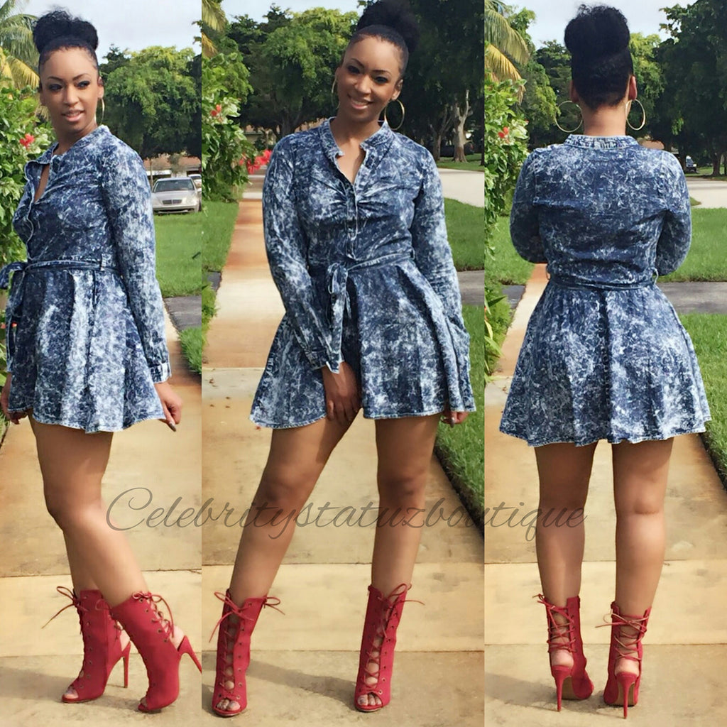 Denim Skater Dress