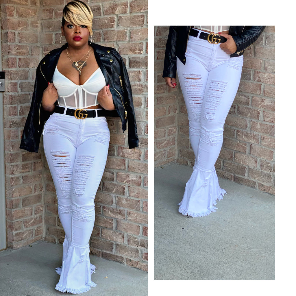 Distressed Bells Pants