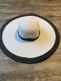 Black and White Color block Hat
