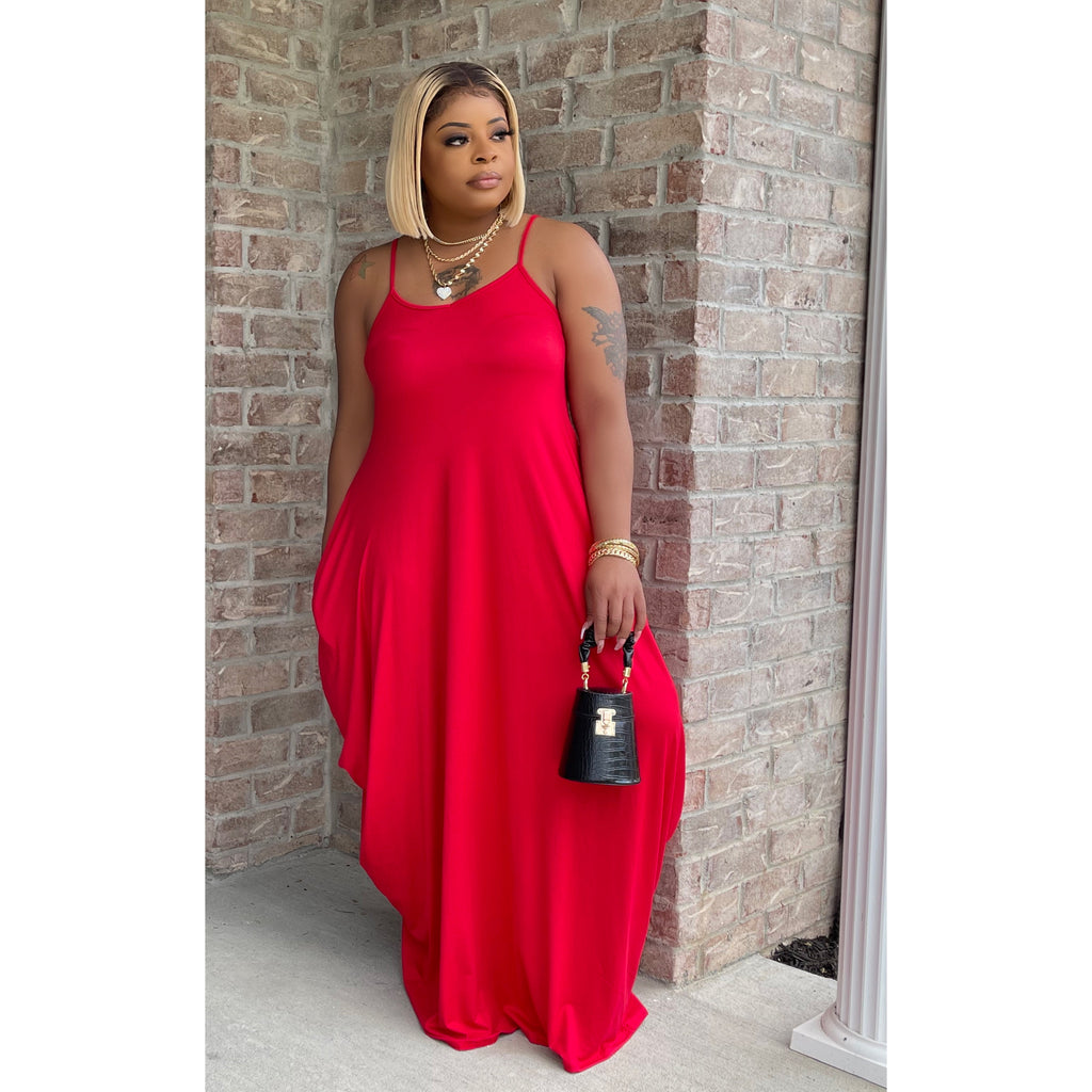Stacy Maxi with Mask-Red