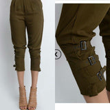Olive Buckle Pants