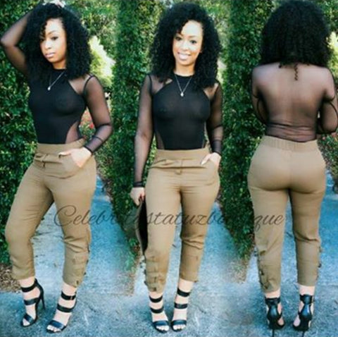 Olive Buckle Pants
